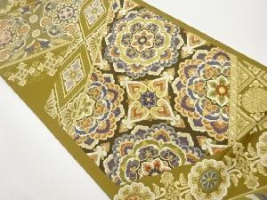 鳳凰に華紋・菱模様織出し袋帯